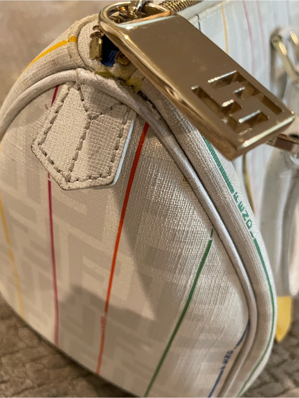 Fendi Zucca Spalmati or Forever Bauletto Boston bag - Picture 9 of 16